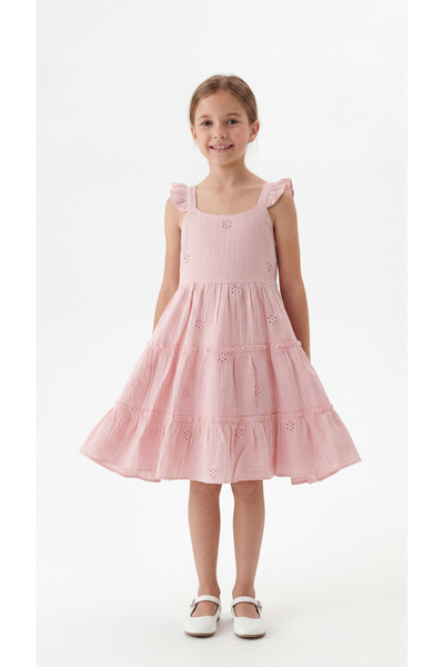 Mışıl Kids Rochie de fetita cu broderie de flori
