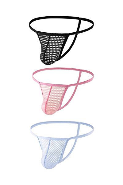 Generic Seamless Men's Minimal Soft T-Back G-Strings Thong Male Underwear set...