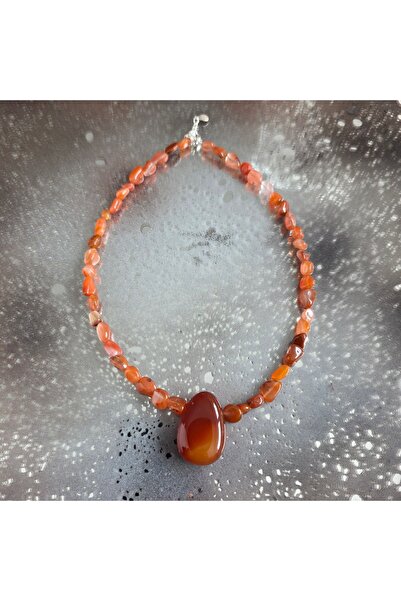 DRUZY Colier carneol, pietre semipretioase, Ignite#57