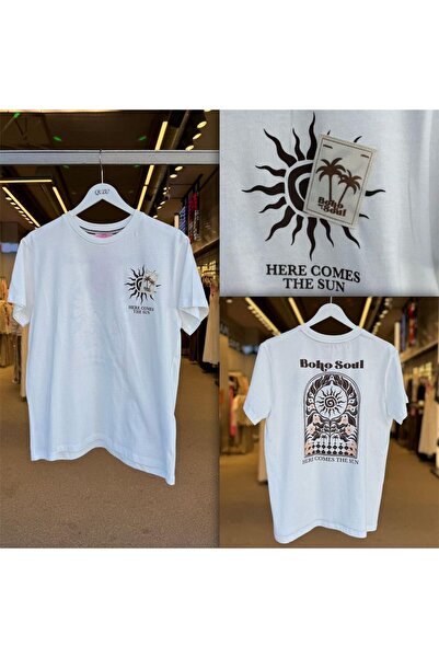 MU&ME BOUTİQUE T-Shirt with Label Detail 100% Cotton