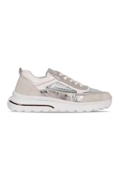 MY DERİ Kane Women's Genuine Leather Mesh Detailed Lace-Up Sports Shoes B4570
