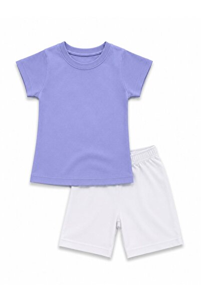 ozbaby.com Unisex Yazlık Çocuk Bebek Takımı Kısa Kollu Basic Tişört ve Şort Seti