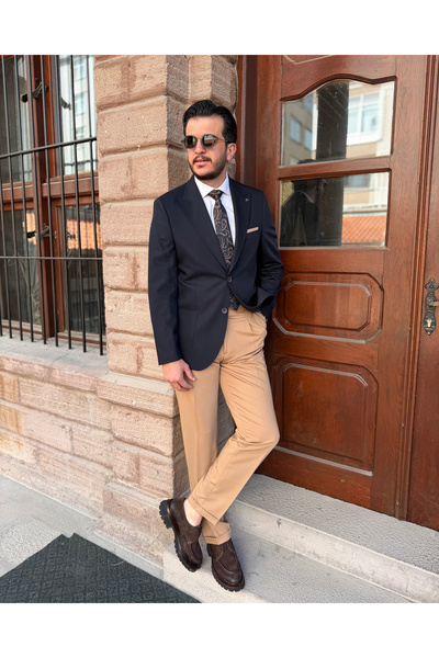 Avni Ceylan Men's Exclusive Combination Italian Cut Sports Suit