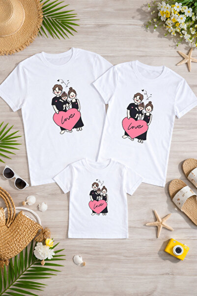 LORVEX Tricou supradimensionat pentru familie, mamă, tată, copil, 100% bumbac...