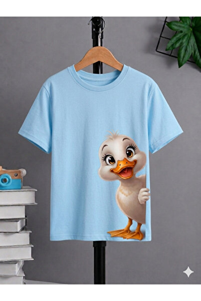 VODEXA Tricou oversize unisex cu imprimeu KITTEN DUCK, 100% bumbac, croială c...
