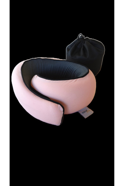 visco sleep Pernă de călătorie Ortopedică Visco Spiral Culoare Roz Pernă de c...