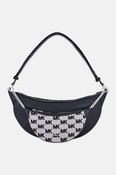 Michael Kors Women Brand Logo 2 In 1 Hollis Shoulder Bag, Black