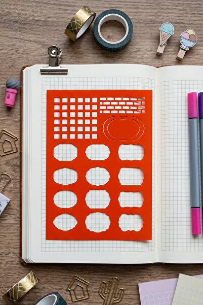Karmelom Studio Κουτάκια παρακολούθησης Bullet Journal και Χάρακας Προτύπου Σ...