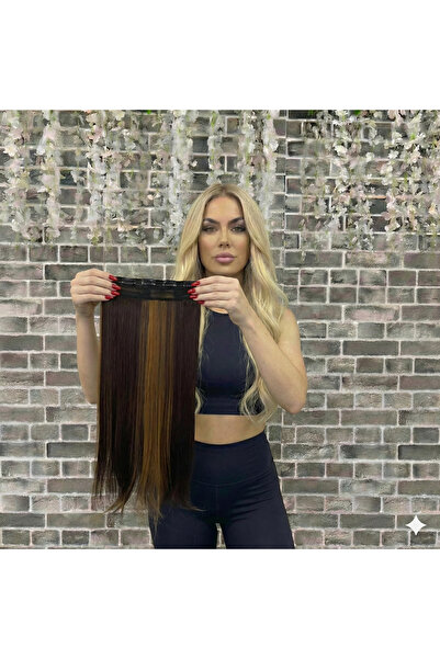 Marpessa Fiber Sentetik Yarımay Çıt Çıt Postiş Saç – Isıya Dayanıklı - Yıkana...