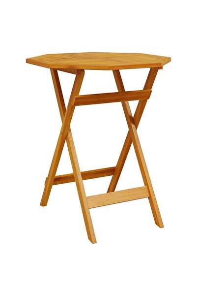 vidaxl Folding garden table, Ø70x75 cm, solid acacia wood