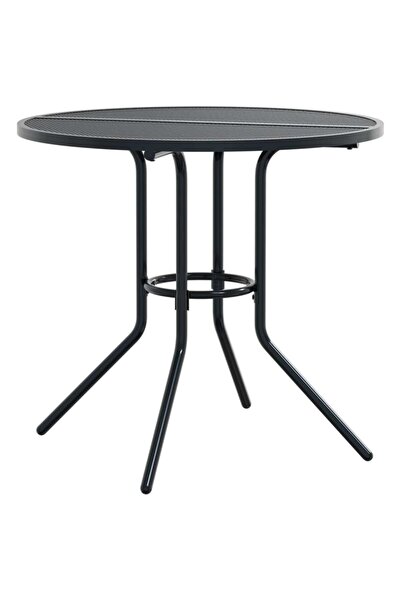 vidaxl Round patio table, anthracite, Ø80x72.5 cm, electro-painted steel.