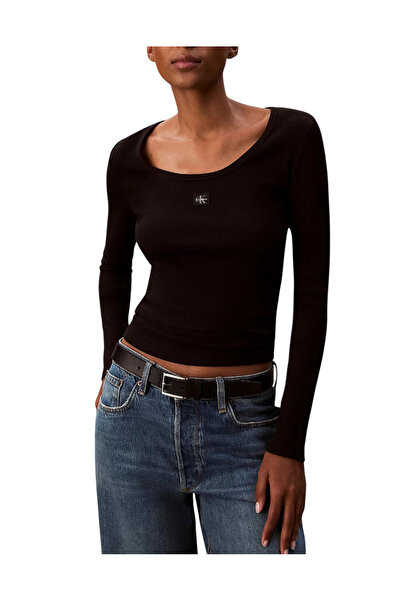 Calvin Klein Γυναικείο Μακρυμάνικο Τοπ Μαύρο LV047D218G-UB1