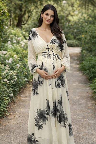 shahad fashion Long Flowing Maternity Dress