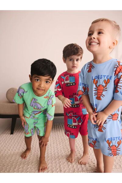 Next Baby Set de 3 piese din bumbac, albastru, verde, cu imprimeu animal, cu ...