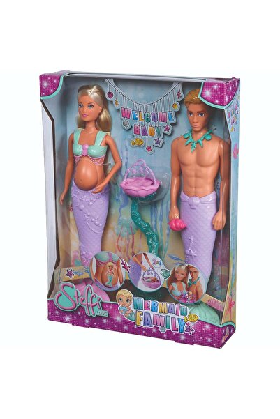 Steffi Love Set papusa sirena cu Kevin si bebelus,