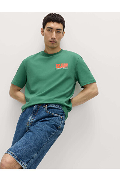 Marks & Spencer Desenli Pamuklu T-shirt