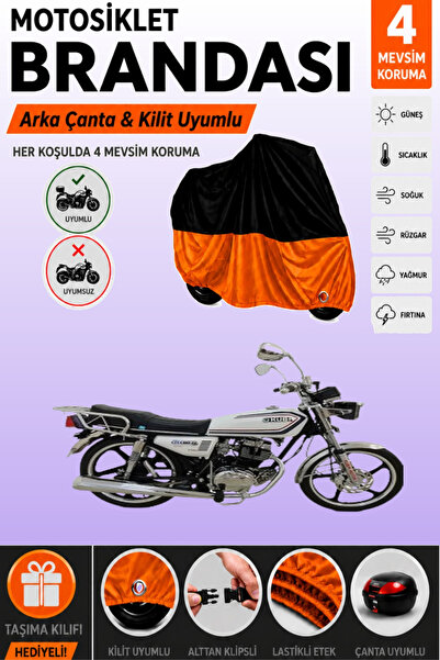 Cemku Double Black Top - Orange Bottom, Rear Bag Compatible Kuba Cheetah 180-...
