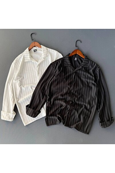 Minharir 2-Piece Striped Crepe Shirt