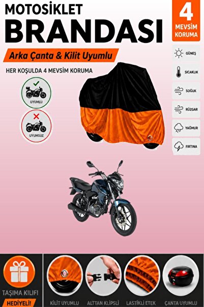 Cemku Double Black Top - Orange Bottom, Rear Bag Compatible Rks Rk100-R Sport...