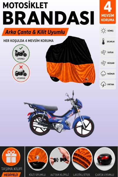 Cemku Double Black Top - Orange Bottom, Rear Bag Compatible Kuba Runner 50 Mo...