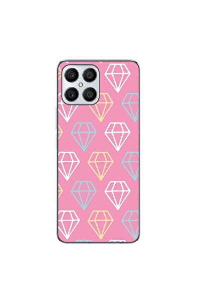 OEM Husa compatibila cu Honor X8 4G Silicon Gel Tpu Model Diamond Pattern Doo...