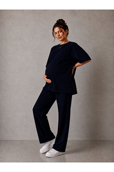 BayBayan Women's Comfortable Short Sleeved Oversize Maternity Sweat Suit (Ext...