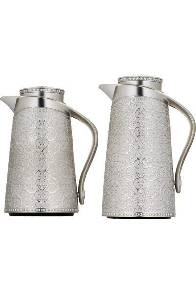 ALSAIF 2- Pieces Zina Thermal Insulated Jug for Coffee and Tea, Leak-Proof, K...