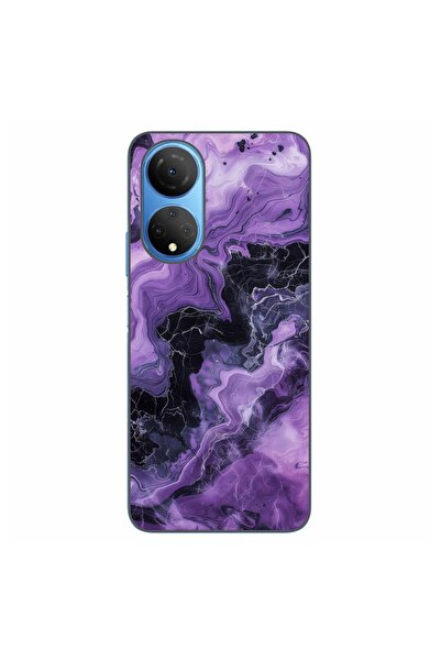 OEM Husa compatibila cu Honor X7 Silicon Gel Tpu Model Abstract Purple Marble