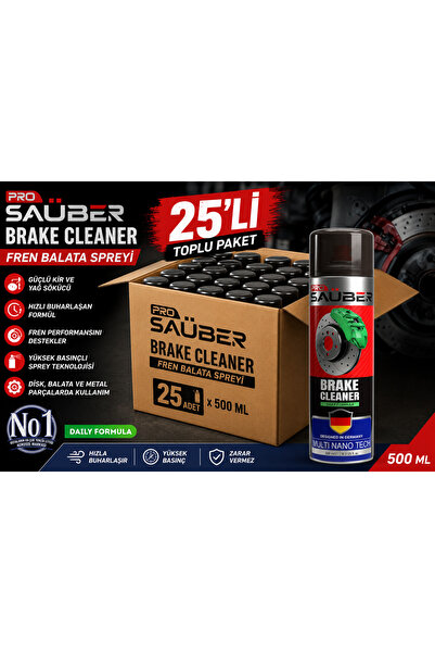 ProSaüber Fren Balata Spreyi 500 ML 25’li Koli – Brake Cleaner Yağ Kir Sökücü...
