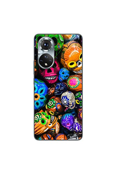 OEM Husa compatibila cu Honor 50 Silicon Gel Tpu Model Halloween Cranii Colorate