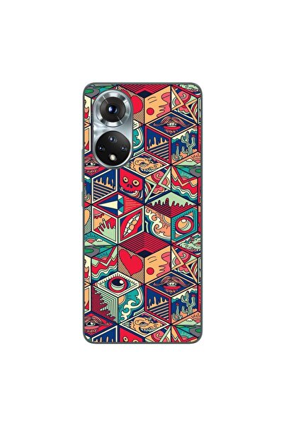 OEM Husa compatibila cu Honor 50 Silicon Gel Tpu Model Pop Art Geometric