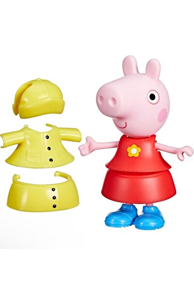 Pig Yağmurlu bir günde giyinme eğlencesi, 15 cm büyüklüğünde bebek, giyilecek aksesuar ve kıyafetli, etkileşimli oyuncak seti, 3 yaşından büyük çocuklar için