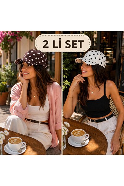 Wearflawless قبعة نسائية منقطة، قبعة منقطة عصرية قابلة للتعديل، قبعة صيفية كا...