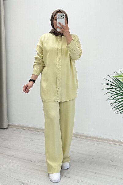 T Moda Store My Magazin Yazlık İnce Denim Kumaş Rahat İkili Takım