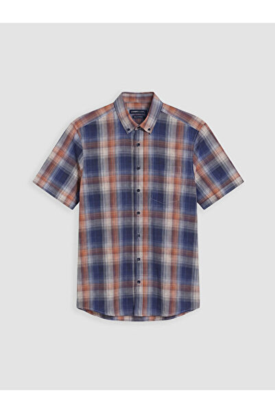 LC Waikiki I Standart Fit Checked Embroidered Poplin Men's Shirt from Freezen...