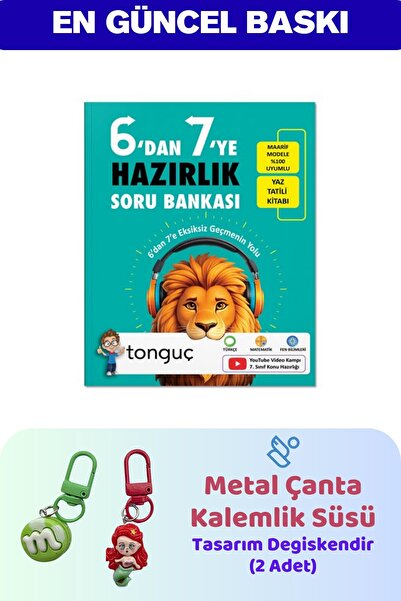 Tonguç Yayınları 6'dan 7'ye Hazırlık Kitabı - Charm 2'li Çanta Süsü