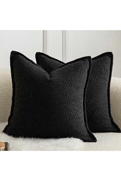 MANDIOO Set de 2 huse de pernă decorative, 50cm x 50cm, cu textură țesută, pe...