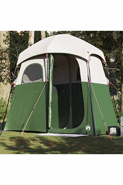 vidaxl Cort de dus pentru 2 persoane, verde, impermeabil