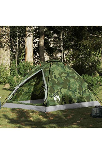vidaxl Cort de camping cupola pentru 2 persoane, camuflaj, impermeabil