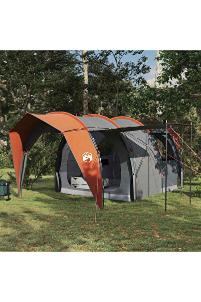 vidaxl Cort tunel Gri si Portocalie 382 x 262 x 214 cm