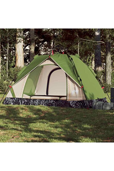 vidaxl Cort de camping cupola 2 persoane, setare rapida, verde