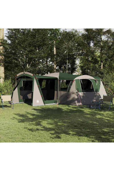 vidaxl Familia Corturilor 20-Persoana Verde si alb 745 x 700 x 217 cm
