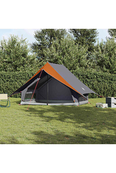 vidaxl Cort de Familie Gri si Portocalie 256 x 256 x 185 cm