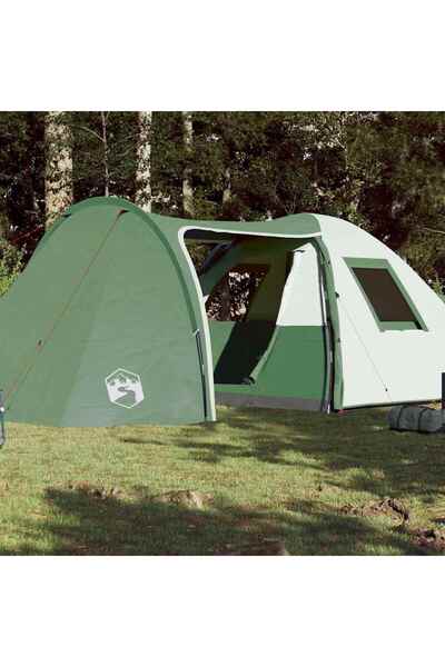 vidaxl Cort de camping cupola pentru 6 persoane, verde, impermeabil