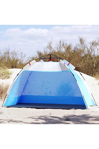 vidaxl Cort camping 2 persoane albastru azur impermeabil setare rapida