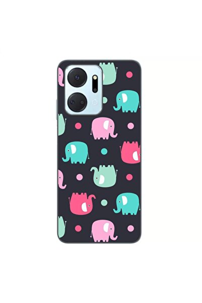 OEM Husa compatibila cu Honor X7a Silicon Gel Tpu Model Pattern Elefant