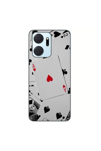 OEM Husa compatibila cu Honor X7a Silicon Gel Tpu Model Carti Poker