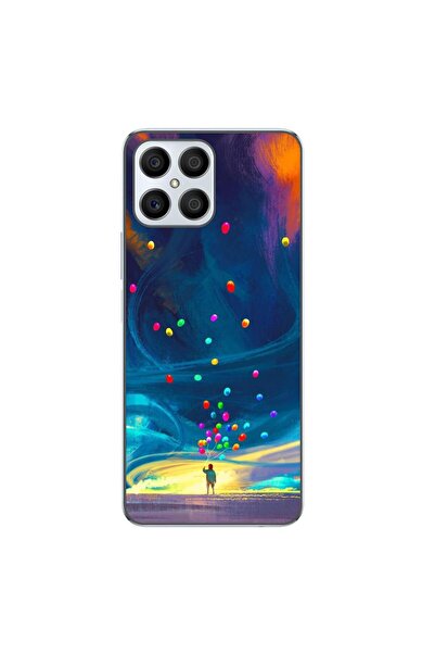 OEM Case compatible with Honor X8 Silicone Gel Tpu Universe Balloons Pattern