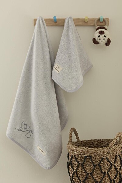 Semecca Bamboo Children's Embroidered Towel Set 30X50 50X100