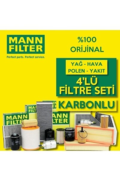 MANN -Filter Peugeot 407 1.6 Hdi Filtre Bakım Seti 2004-2013 4KP